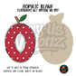 Letter O Polka Dot Apple acrylic blank, Acrylic & UV DTF Print