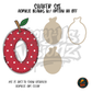 Letter O Polka Dot Apple shaker set acrylic blanks