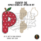 Letter P Polka Dot Apple shaker set acrylic blanks