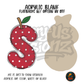 Letter S Polka Dot Apple acrylic blank, Acrylic & UV DTF Print