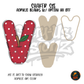 Letter V Polka Dot Apple shaker set acrylic blanks