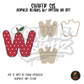 Letter W Polka Dot Apple shaker set acrylic blanks
