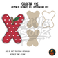 Letter X Polka Dot Apple shaker set acrylic blanks