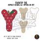 Letter Y Polka Dot Apple shaker set acrylic blanks