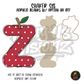 Letter Z Polka Dot Apple shaker set acrylic blanks