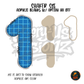Number 1 Blue Graph Paper shaker set acrylic blanks