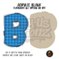 Letter B Blue Graph Paper acrylic blank, Acrylic & UV DTF Print