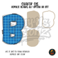 Letter B Blue Graph Paper shaker set acrylic blanks
