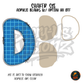 Letter D Blue Graph Paper shaker set acrylic blanks