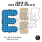 Letter E Blue Graph Paper shaker set acrylic blanks