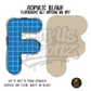 Letter F Blue Graph Paper acrylic blank, Acrylic & UV DTF Print