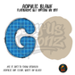 Letter G Blue Graph Paper acrylic blank, Acrylic & UV DTF Print