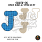 Letter J Blue Graph Paper shaker set acrylic blanks