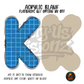 Letter K Blue Graph Paper acrylic blank, Acrylic & UV DTF Print