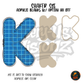 Letter K Blue Graph Paper shaker set acrylic blanks