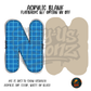 Letter N Blue Graph Paper acrylic blank, Acrylic & UV DTF Print