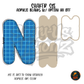 Letter N Blue Graph Paper shaker set acrylic blanks