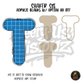 Letter T Blue Graph Paper shaker set acrylic blanks