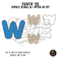Letter W Blue Graph Paper shaker set acrylic blanks