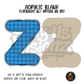 Letter Z Blue Graph Paper acrylic blank, Acrylic & UV DTF Print