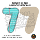 Number 7 Teal Notebook Paper acrylic blank, Acrylic & UV DTF Print