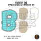 Letter B Teal Notebook Paper shaker set acrylic blanks
