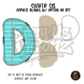 Letter D Teal Notebook Paper shaker set acrylic blanks