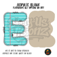 Letter E Teal Notebook Paper acrylic blank, Acrylic & UV DTF Print