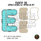 Letter E Teal Notebook Paper shaker set acrylic blanks