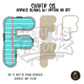Letter F Teal Notebook Paper shaker set acrylic blanks
