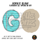 Letter G Teal Notebook Paper acrylic blank, Acrylic & UV DTF Print