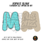 Letter M Teal Notebook Paper acrylic blank, Acrylic & UV DTF Print