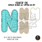 Letter N Teal Notebook Paper shaker set acrylic blanks