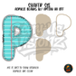Letter P Teal Notebook Paper shaker set acrylic blanks