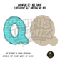 Letter Q Teal Notebook Paper acrylic blank, Acrylic & UV DTF Print