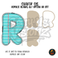 Letter R Teal Notebook Paper shaker set acrylic blanks