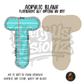 Letter T Teal Notebook Paper acrylic blank, Acrylic & UV DTF Print