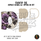 Letter D Purple Rose shaker set acrylic blanks