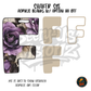 Letter F Purple Rose shaker set acrylic blanks