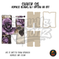 Letter H Purple Rose shaker set acrylic blanks