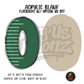 Number 0 Green Stitched Stripe acrylic blank, Acrylic & UV DTF Print