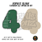 Number 4 Green Stitched Stripe acrylic blank, Acrylic & UV DTF Print