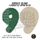 Number 9 Green Stitched Stripe acrylic blank, Acrylic & UV DTF Print