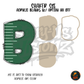 Letter B Green Stitched Stripe shaker set acrylic blanks