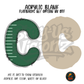 Letter C Green Stitched Stripe acrylic blank, Acrylic & UV DTF Print