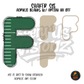 Letter F Green Stitched Stripe shaker set acrylic blanks