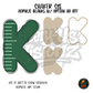 Letter K Green Stitched Stripe shaker set acrylic blanks