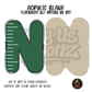 Letter N Green Stitched Stripe acrylic blank, Acrylic & UV DTF Print