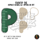 Letter P Green Stitched Stripe shaker set acrylic blanks