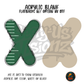 Letter X Green Stitched Stripe acrylic blank, Acrylic & UV DTF Print